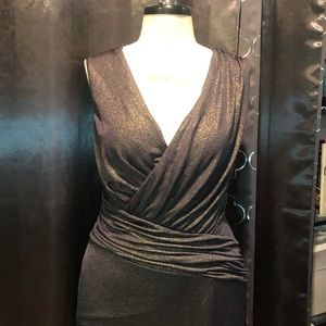 Rachel zoe long metallic jersey gown